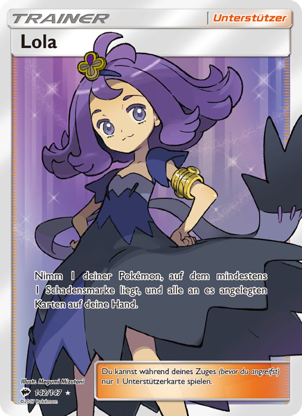 Lola 142 — Burning Shadows (German Pokémon TCG card)