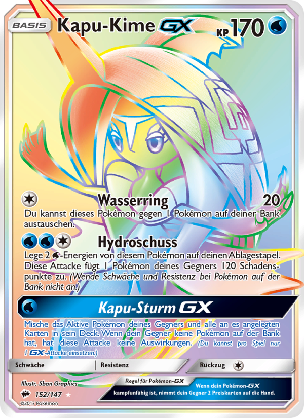 Kapu-Kime GX 152 — Burning Shadows (German Pokémon TCG card)