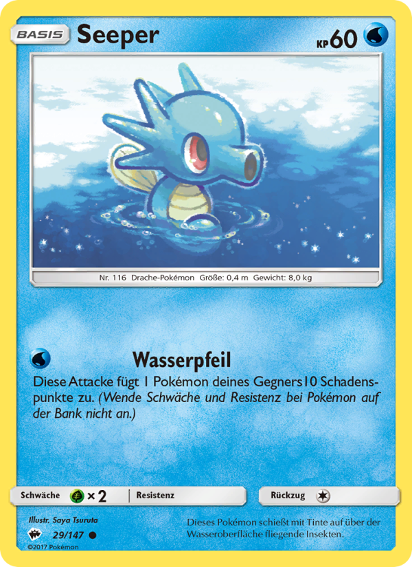 Seeper 29 — Burning Shadows (German Pokémon TCG card)