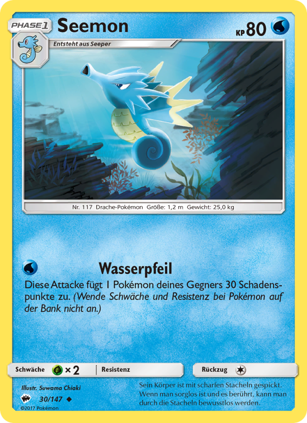 Seemon 30 — Burning Shadows (German Pokémon TCG card)