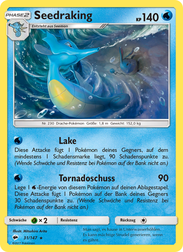 Seedraking 31 — Burning Shadows (German Pokémon TCG card)