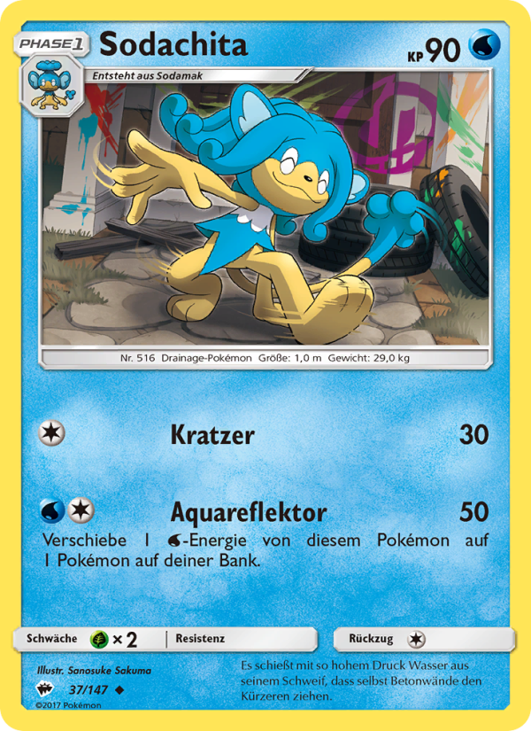 Sodachita 37 — Burning Shadows (German Pokémon TCG card)