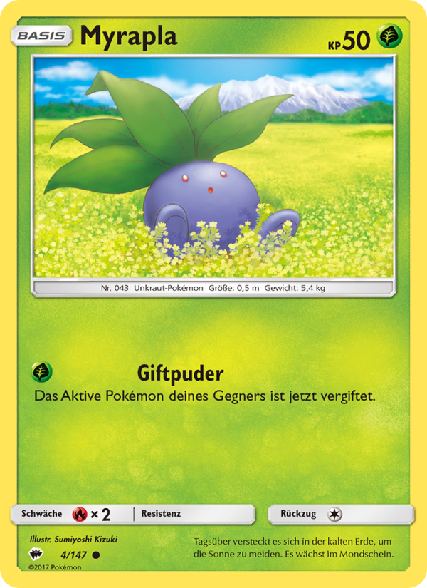 Myrapla 4 — Burning Shadows (German Pokémon TCG card)