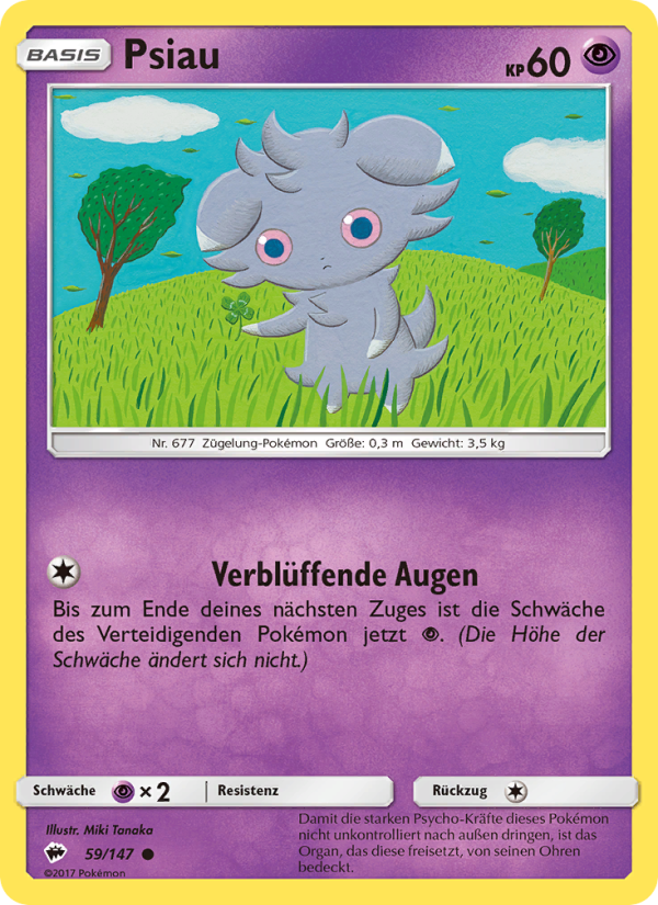 Psiau 59 — Burning Shadows (German Pokémon TCG card)