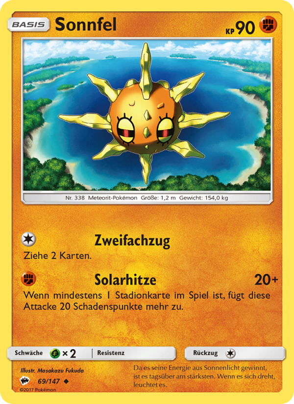 Sonnfel 69 — Burning Shadows (German Pokémon TCG card)