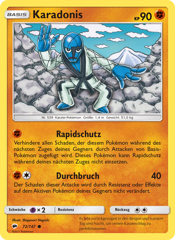 Karadonis 72 — Burning Shadows (German Pokémon TCG card)