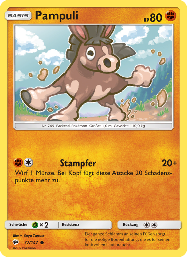 Pampuli 77 — Burning Shadows (German Pokémon TCG card)