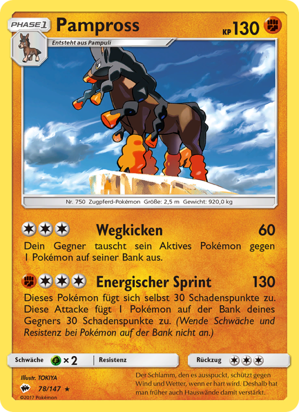 Pampross 78 — Burning Shadows (German Pokémon TCG card)