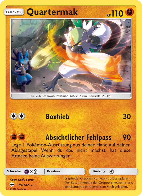 Quartermak 79 — Burning Shadows (German Pokémon TCG card)