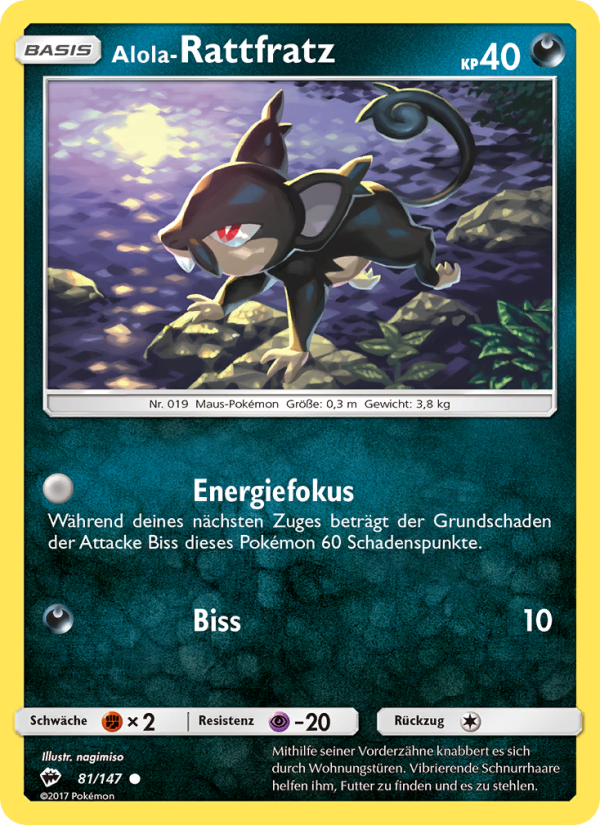 Alola-Rattfratz 81 — Burning Shadows (German Pokémon TCG card)