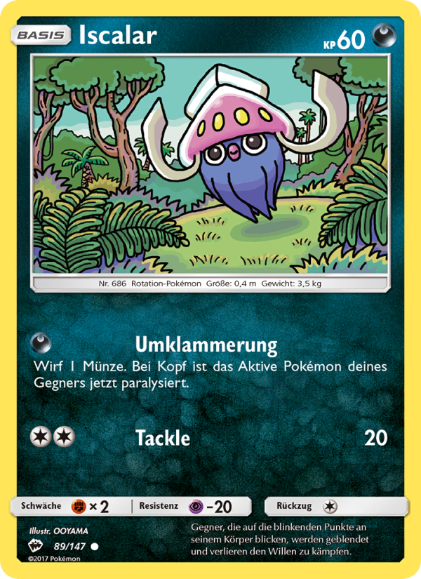 Iscalar 89 — Burning Shadows (German Pokémon TCG card)