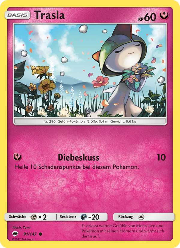Trasla 91 — Burning Shadows (German Pokémon TCG card)