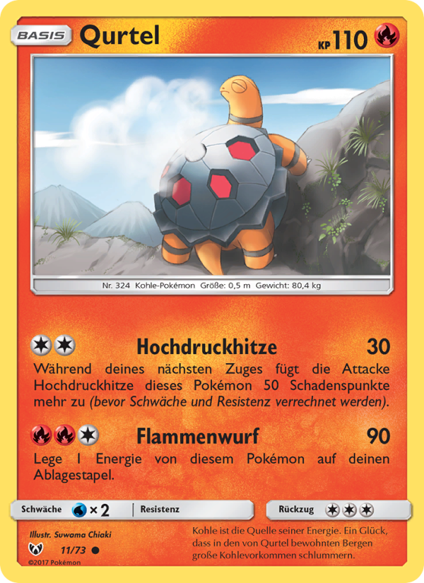 Qurtel 11 — Schimmernde Legenden (German Pokémon TCG card)