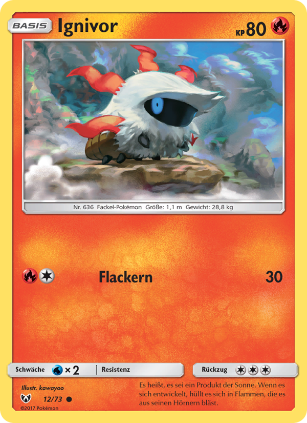Ignivor 12 — Schimmernde Legenden (German Pokémon TCG card)