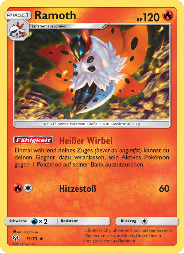 Ramoth 13 — Schimmernde Legenden (German Pokémon TCG card)