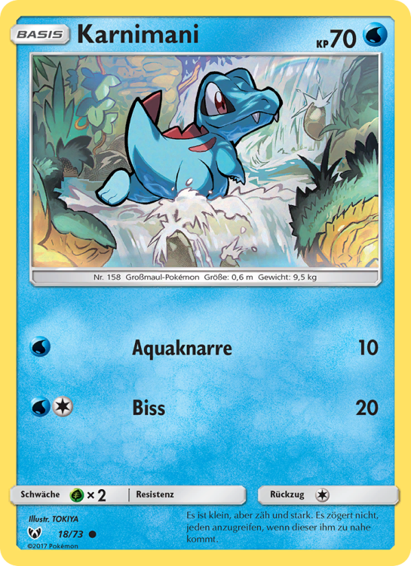 Karnimani 18 — Schimmernde Legenden (German Pokémon TCG card)