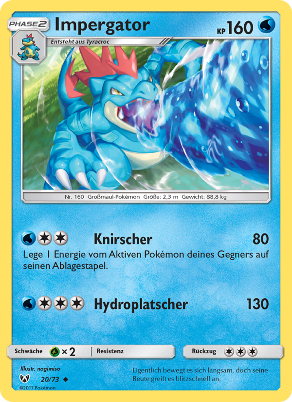 Impergator 20 — Schimmernde Legenden (German Pokémon TCG card)