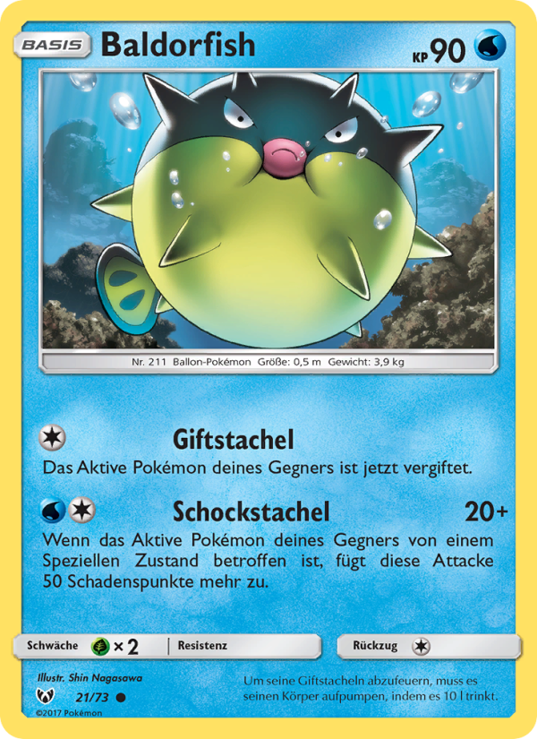 Baldorfish 21 — Schimmernde Legenden (German Pokémon TCG card)