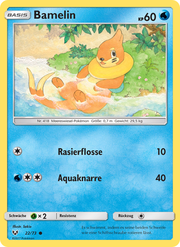 Bamelin 22 — Schimmernde Legenden (German Pokémon TCG card)
