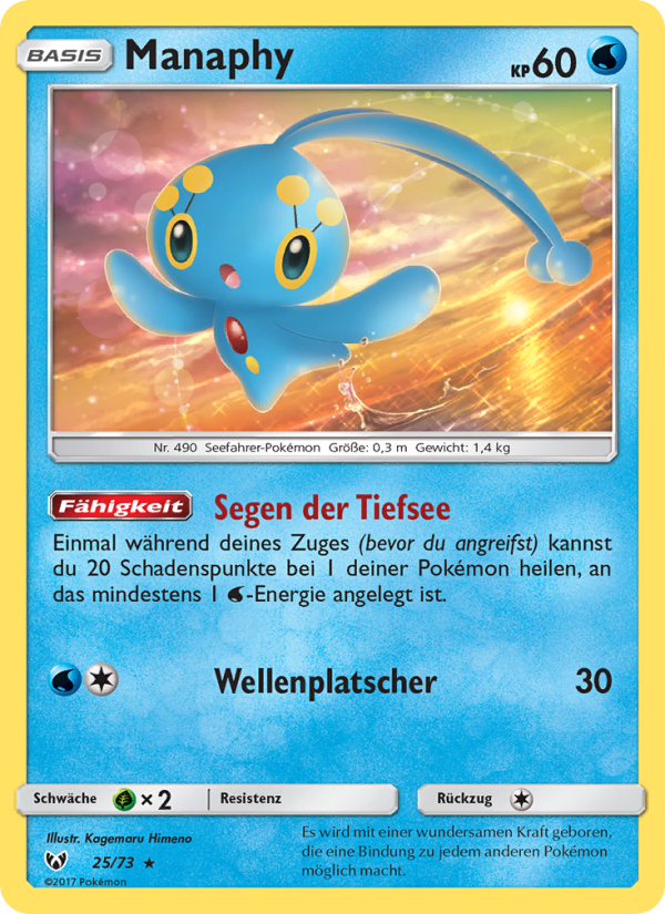 Manaphy 25 — Schimmernde Legenden (German Pokémon TCG card)