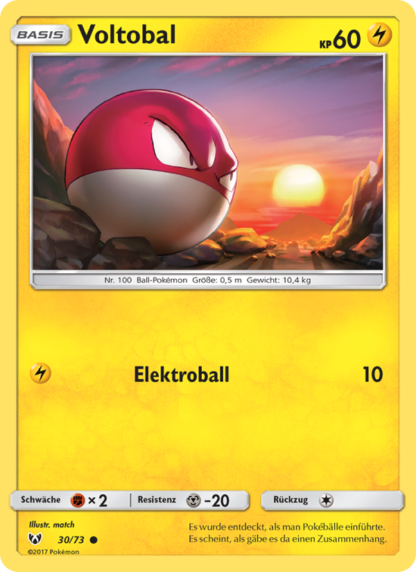 Voltobal 30 — Schimmernde Legenden (German Pokémon TCG card)