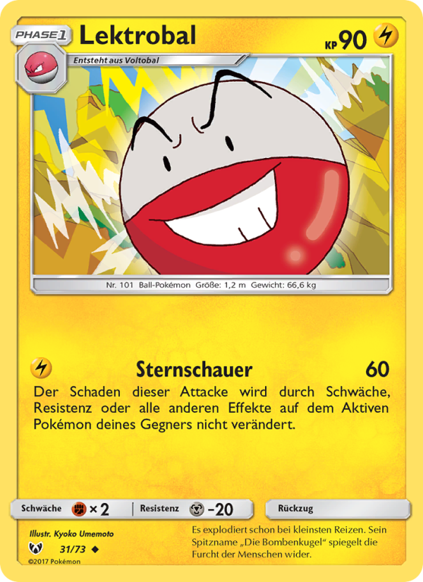 Lektrobal 31 — Schimmernde Legenden (German Pokémon TCG card)