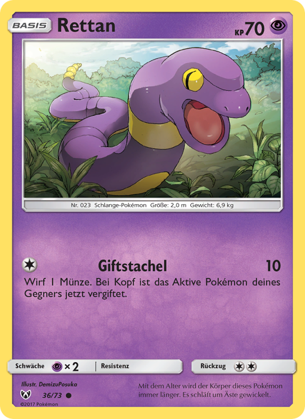 Rettan 36 — Schimmernde Legenden (German Pokémon TCG card)