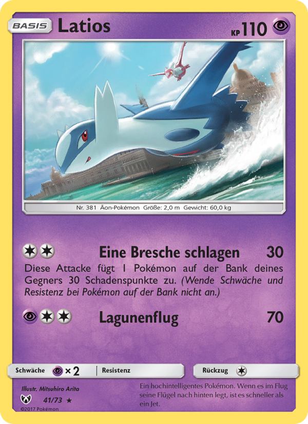 Latios 41 — Schimmernde Legenden (German Pokémon TCG card)