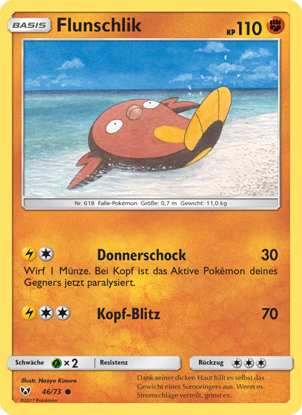 Flunschlik 46 — Schimmernde Legenden (German Pokémon TCG card)