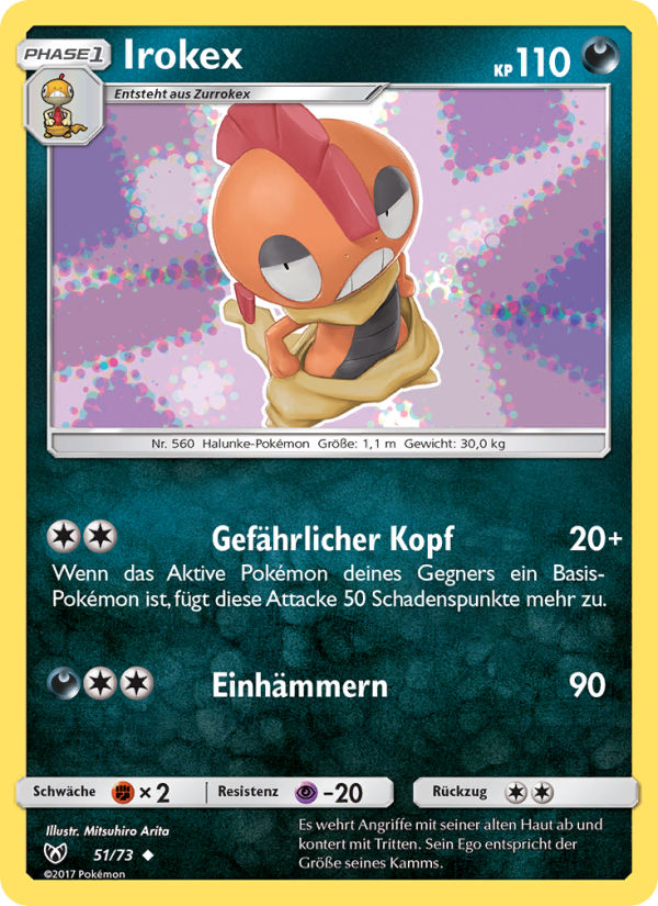 Irokex 51 — Schimmernde Legenden (German Pokémon TCG card)