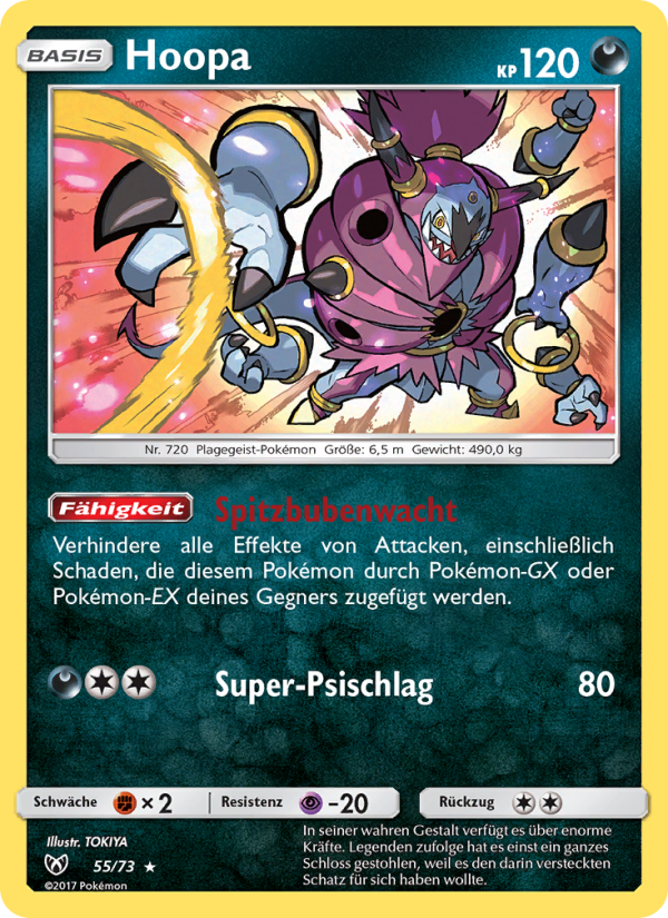 Hoopa 55 — Schimmernde Legenden (German Pokémon TCG card)