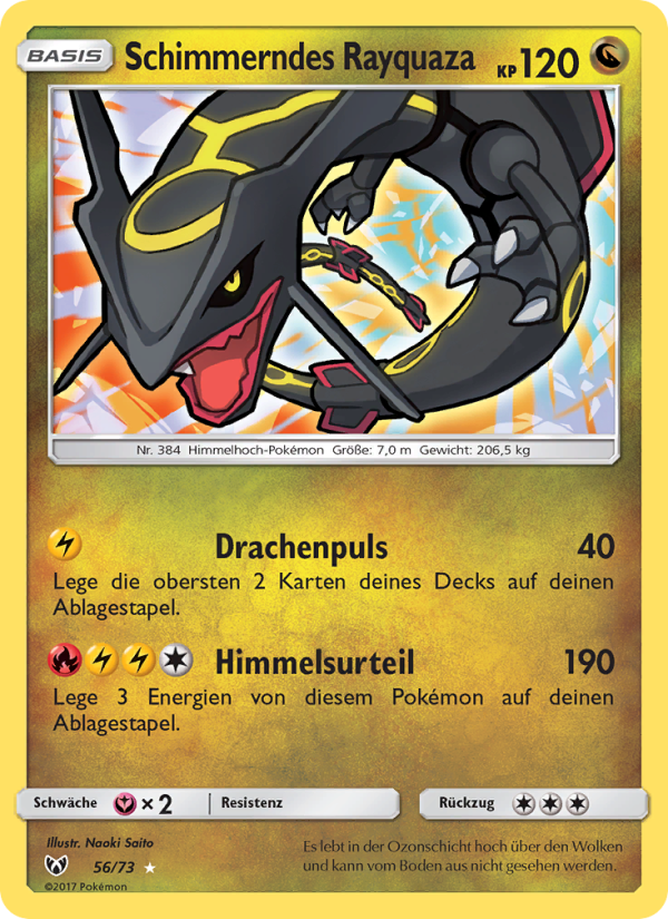 Schimmerndes Rayquaza 56 — Schimmernde Legenden (German Pokémon TCG card)