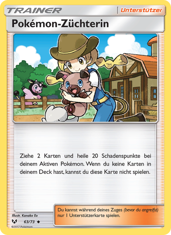 Pokémon-Züchterin 63 — Schimmernde Legenden (German Pokémon TCG card)