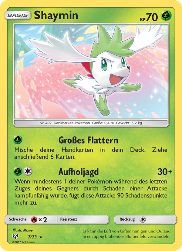 Shaymin 7 — Schimmernde Legenden (German Pokémon TCG card)