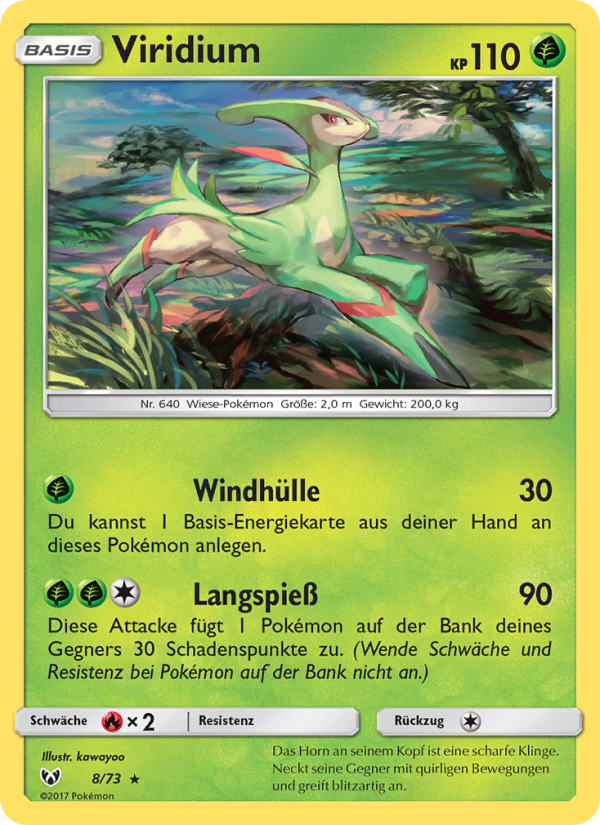 Viridium 8 — Schimmernde Legenden (German Pokémon TCG card)