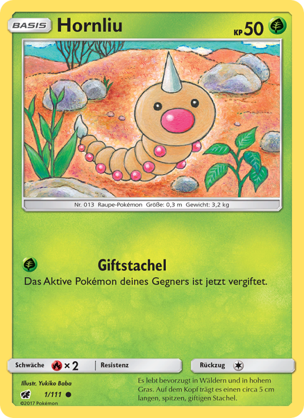 Hornliu 1 — Crimson Invasion (German Pokémon TCG card)