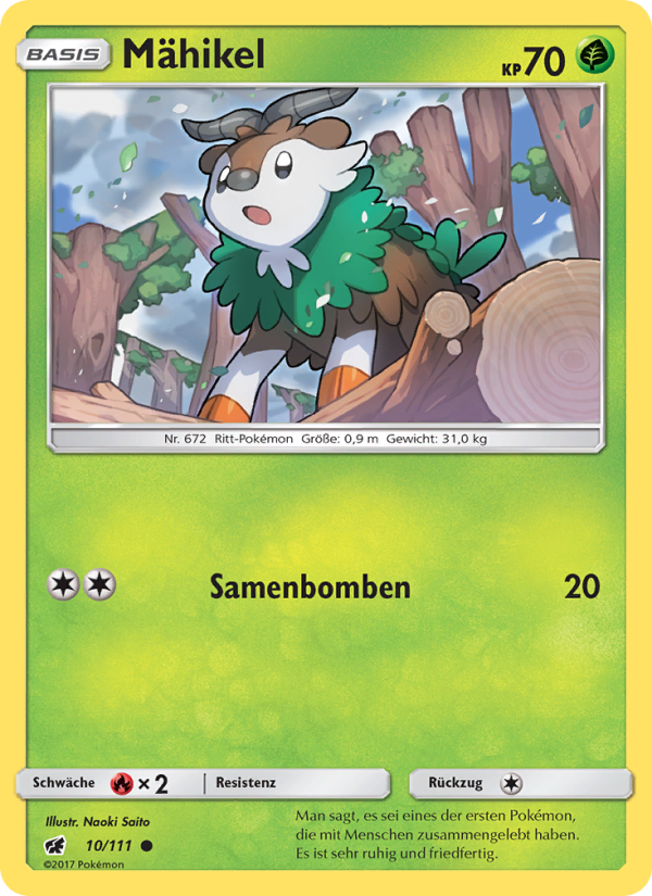 Mähikel 10 — Crimson Invasion (German Pokémon TCG card)