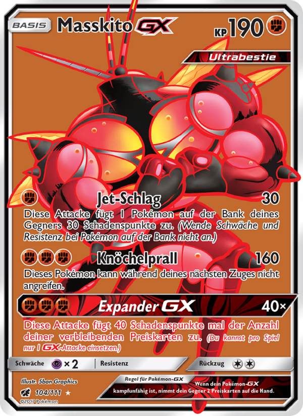 Masskito GX 104 — Crimson Invasion (German Pokémon TCG card)