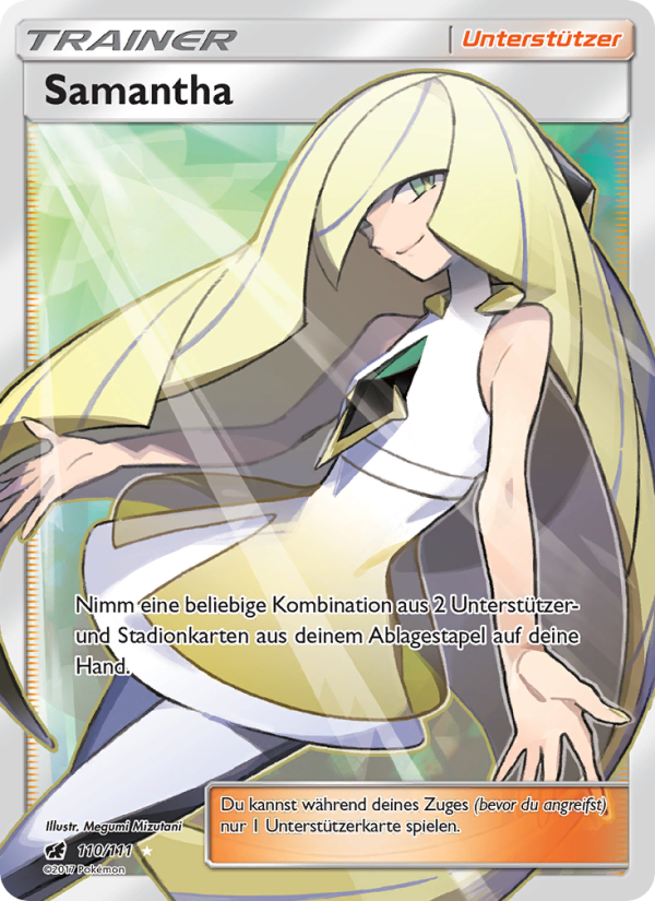 Samantha 110 — Crimson Invasion (German Pokémon TCG card)