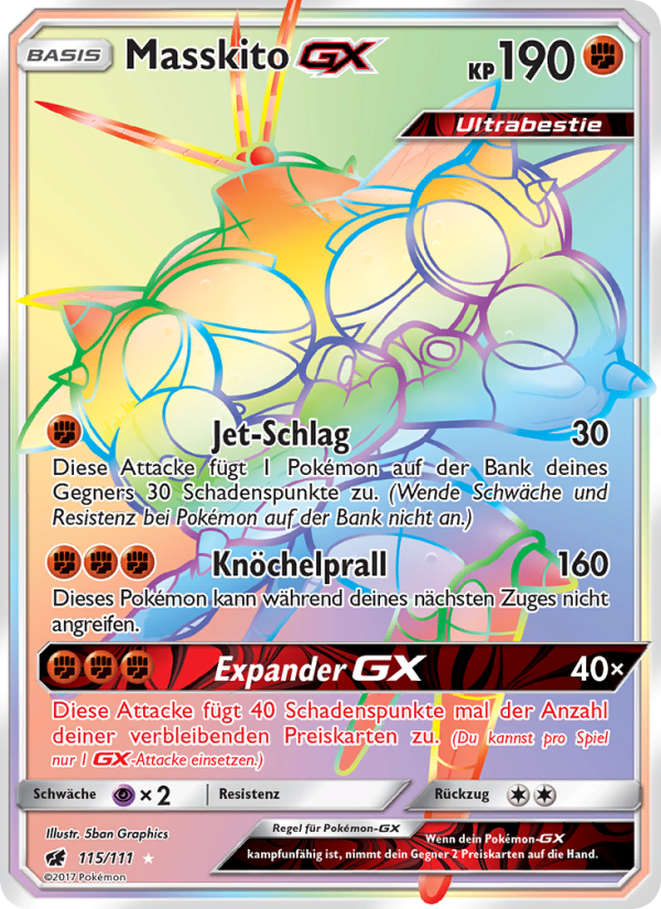 Masskito GX 115 — Crimson Invasion (German Pokémon TCG card)