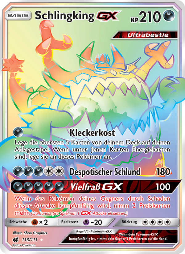 Schlingking GX 116 — Crimson Invasion (German Pokémon TCG card)