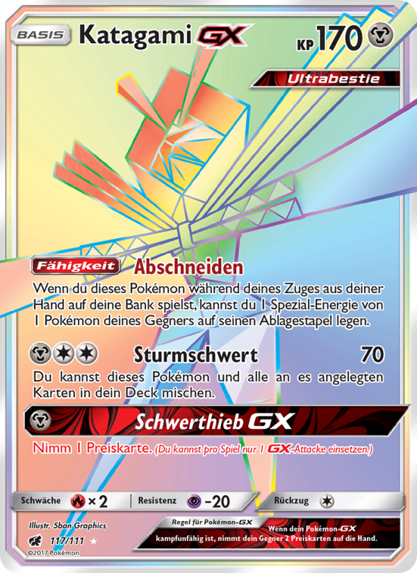 Katagami GX 117 — Crimson Invasion (German Pokémon TCG card)