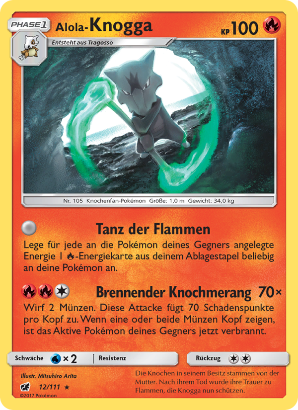 Alola-Knogga 12 — Crimson Invasion (German Pokémon TCG card)