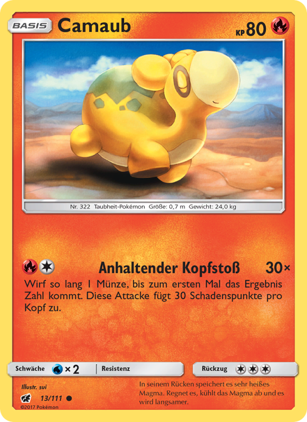 Camaub 13 — Crimson Invasion (German Pokémon TCG card)