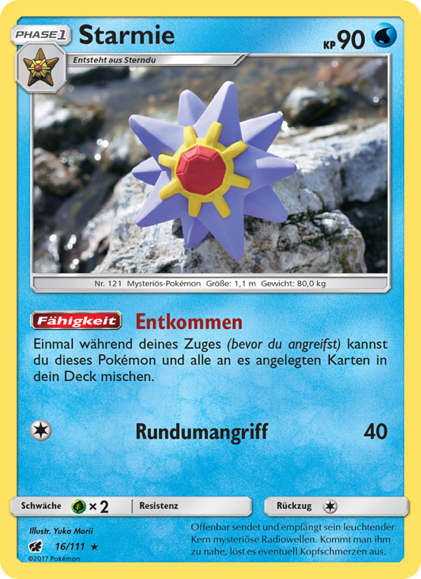 Starmie 16 — Crimson Invasion (German Pokémon TCG card)