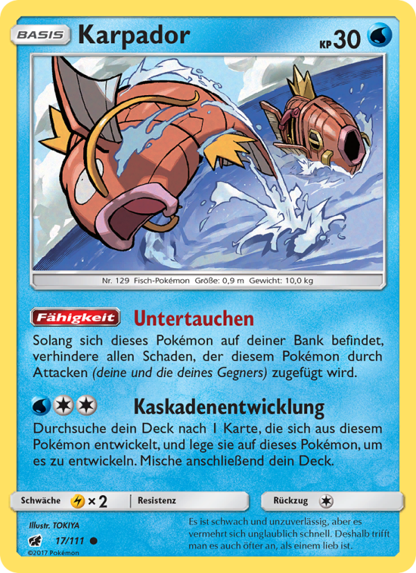 Karpador 17 — Crimson Invasion (German Pokémon TCG card)