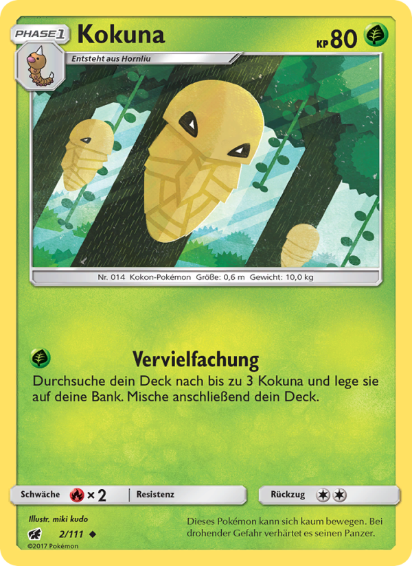 Kokuna 2 — Crimson Invasion (German Pokémon TCG card)