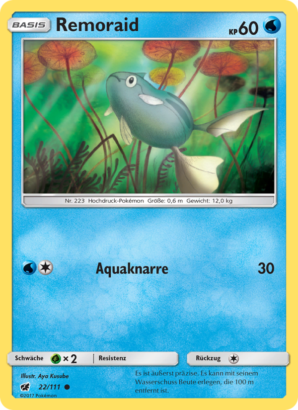 Remoraid 22 — Crimson Invasion (German Pokémon TCG card)