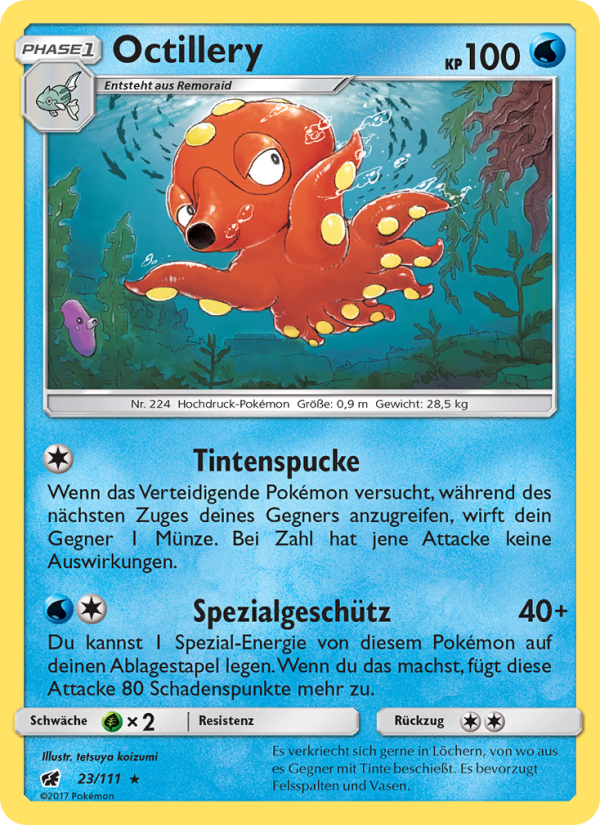 Octillery 23 — Crimson Invasion (German Pokémon TCG card)