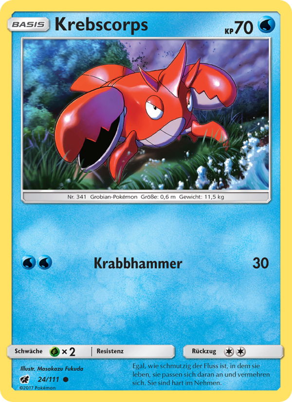 Krebscorps 24 — Crimson Invasion (German Pokémon TCG card)